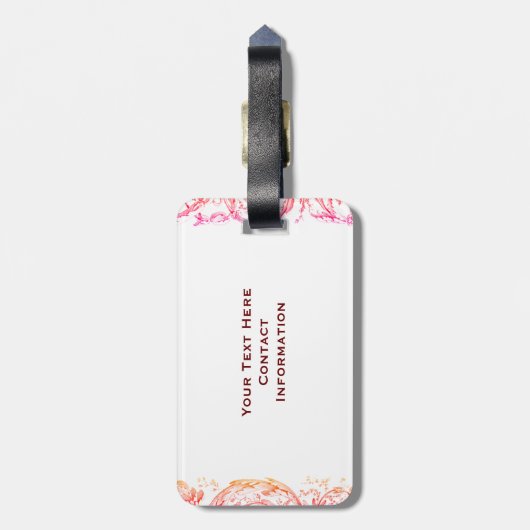 ファンシーなMarieアントワネットのポプリの荷物のラベル ラゲッジタグ (裏面縦)