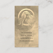 ファンシーはさみ | ウッド 名刺 (裏面)