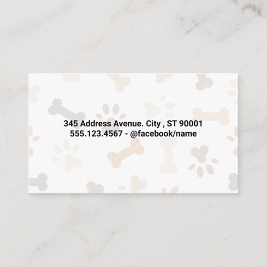 ファンシーはさみ | ドギー | QRコード 名刺 (裏面)