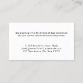 ファンシーはさみ |犬の足 |ダルマ人の子犬 名刺 (裏面)