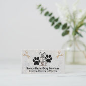 ファンシーはさみ |犬の足 |ダルマ人の子犬 名刺 (スタンド正面)