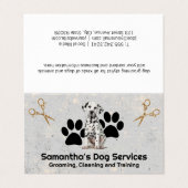 ファンシーはさみ |犬の足 |ダルマ人の子犬 名刺 (外部フラット)