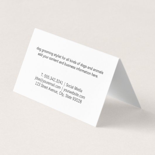 ファンシーはさみ |犬の足 |ダルマ人の子犬 名刺 (裏面)