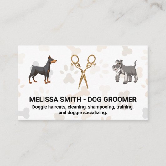 ファンシーはさみ | Doggies 名刺 (正面)