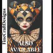 ファンシーはっきりしたHarlequin Mask顔絵を描 BU3 Decopage 薄葉紙