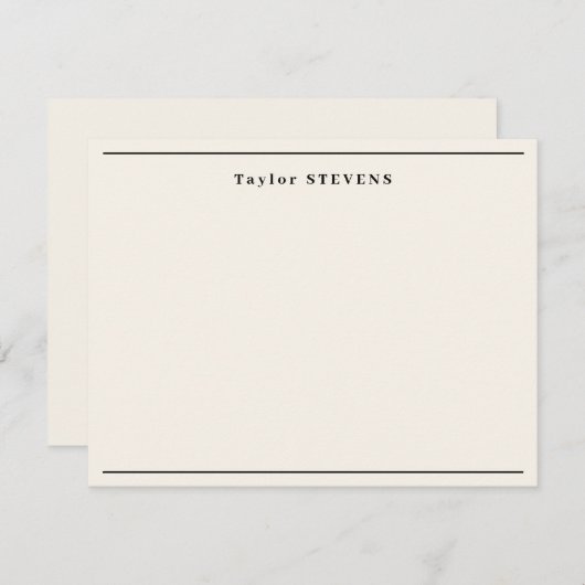 ファンシーアイボリー縁ど ノートカード (正面/裏面)