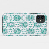 ファンシーアクアティールバラのダマスク柄アート Case-Mate iPhoneケース (裏面(横))