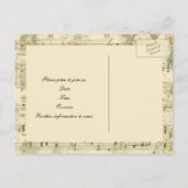 ファンシーアンティークミュージック日付の保存 案内ポストカード (裏面)