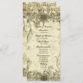 ファンシーアンティーク結婚式 プログラム (正面/裏面)