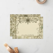 ファンシーアンティーク音楽パーソナライズされたThank You Notes ノートカード (正面/裏面インサイチュ)