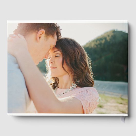 ファンシーイニシャルの結婚フォトゲストブック ゲストブック (裏面)