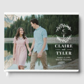 ファンシーイニシャルの結婚フォトゲストブック ゲストブック (正面)