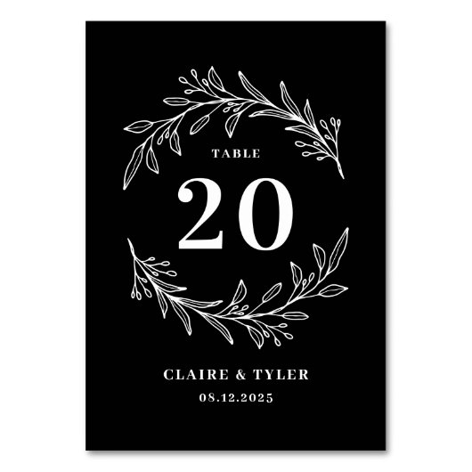 ファンシーイニシャル編集可能カラーテーブル番号 テーブルナンバー (正面)