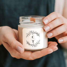 ファンシーイニシャル編集可能カラー結婚式用シール ラウンドシール