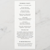 ファンシーイニシャル編集可能カラー結婚式 プログラム (裏面)