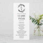 ファンシーイニシャル編集可能カラー結婚式 プログラム (スタンド正面)