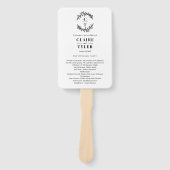 ファンシーイニシャル編集可能カラー結婚式 プログラム ハンドファン (正面)