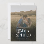 ファンシーエレガント写結婚真 招待状 (正面)