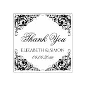 ファンシーエレガント華美結婚クラシック感謝していだ ラバースタンプ (インプリント)