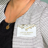 ファンシーエレガント金ゴールド&ホワイトバロックウェディングプランナー 名札