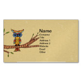 ファンシーカラフルウルツリーブランチ マグネット名刺 (正面)