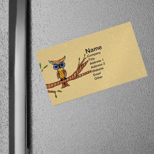 ファンシーカラフルウルツリーブランチ マグネット名刺