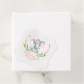 ファンシーガールの象の赤ちゃんシャワータグ フェイバータグ (インサイチュ)