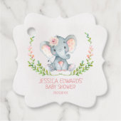 ファンシーガールの象の赤ちゃんシャワータグ フェイバータグ (正面)