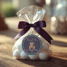 ファンシーガールベアテーマのステッカー ラウンドシール