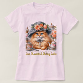 ファンシーキャットティーパーティー猫好き Tシャツ