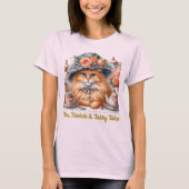 ファンシーキャットティーパーティー猫好き Tシャツ (正面)