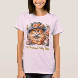 ファンシーキャットティーパーティー猫好き Tシャツ