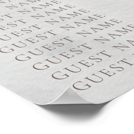 ファンシークラシックバラの花結婚の座席表 ポスター (角)