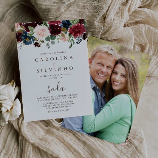 ファンシークラシックバラボダ結婚式招待状 招待状