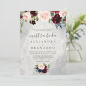 ファンシークラシックフラワーズヌエストラボダ招待状 招待状 (スタンド正面)