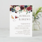 ファンシークラシックフラワーバブルブライダルシャワー 招待状 (スタンド正面)