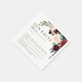 ファンシークラシックブラウントリビアおもしろい事実結婚 スタンダードカクテルナプキン (角)