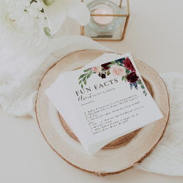 ファンシークラシックブラウントリビアおもしろい事実結婚 スタンダードカクテルナプキン