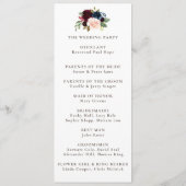 ファンシークラシック花タイムラ結婚イン プログラム (裏面)