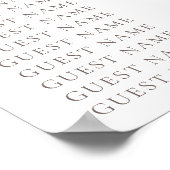 ファンシークラシック花結婚座席表 ポスター (角)