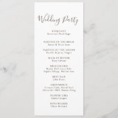 ファンシークラシック花結婚式 プログラム (裏面)