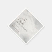 ファンシークラシック食べ結婚ドリンクを結婚した飲む スタンダードカクテルナプキン (角)