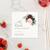 ファンシークラシック食べ結婚ドリンクを結婚した飲む スタンダードカクテルナプキン (インサイチュ)