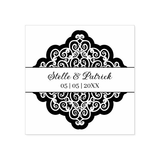 ファンシークラシック飾結婚り ラバースタンプ (インプリント)