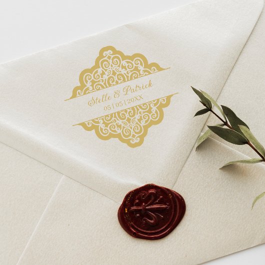 ファンシークラシック飾結婚り ラバースタンプ