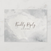 ファンシークラシックBrownのメ結婚ニュー選択の返信 ポストカード (正面)