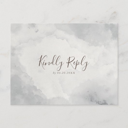 ファンシークラシックBrownのメ結婚ニュー選択の返信 ポストカード (正面)