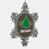 ファンシークリスマスツリー渦巻きオーナメント スノーフレークピューターオーナメント (左)