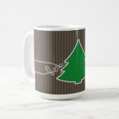ファンシークリスマスツリー渦巻き コーヒーマグカップ (正面左)