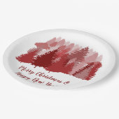 ファンシークリスマスツリー9"紙プレート ペーパープレート (アングル)